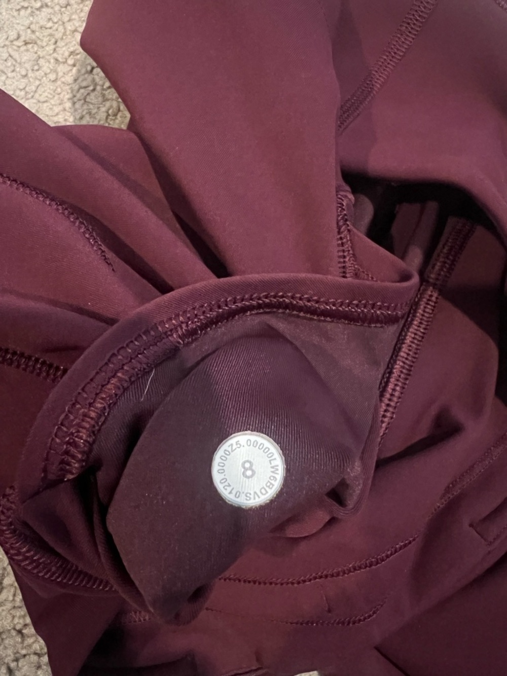Lululemon Invigorate High-Rise Crop 23" Cassis Size 8 - Picture 9 of 14